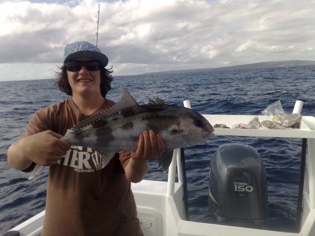 young moss,s first ever boat fish